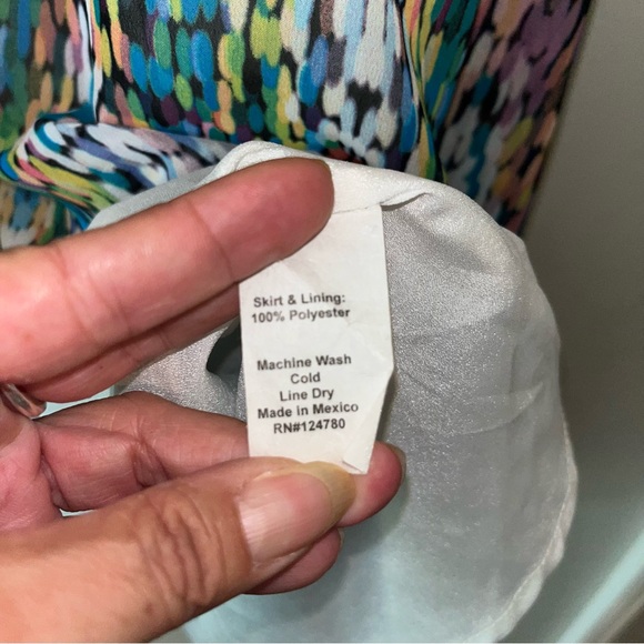 Shabby Apple Maxi Skirt Mosaic Print Chiffon Layered - Picture 12 of 13